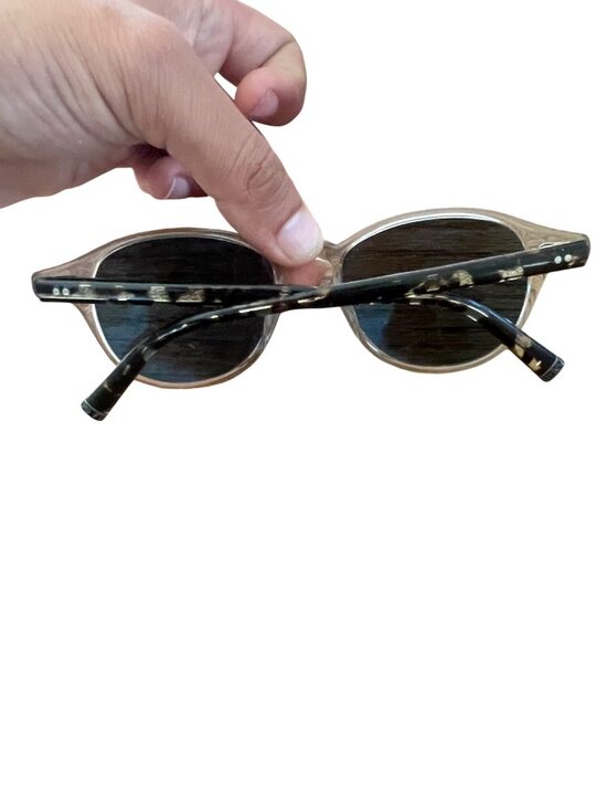 John Varvatos Round Tortoise & Transparent Sunglasses main image 5